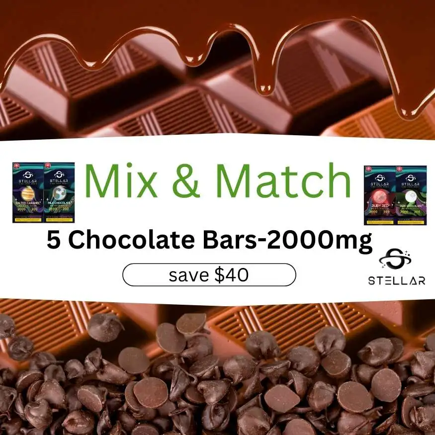 Mix & Match 5 Chocolate Bars-2000mg